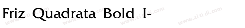 Friz Quadrata Bold I字体转换